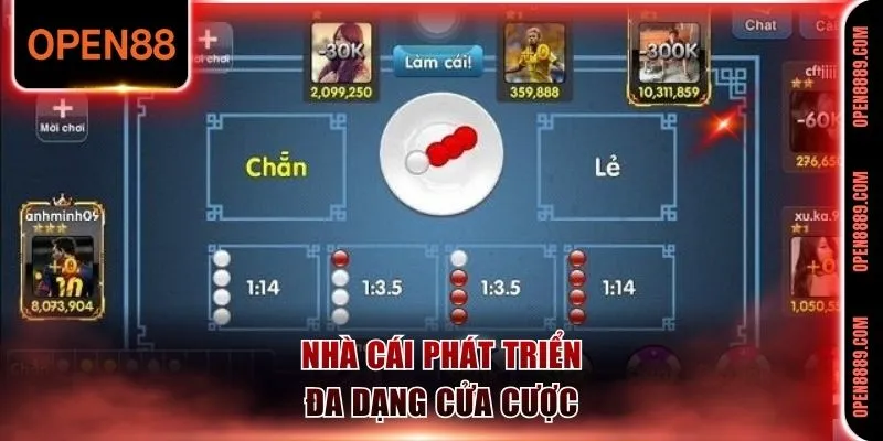 Nhà cái phát triển đa dạng cửa cược